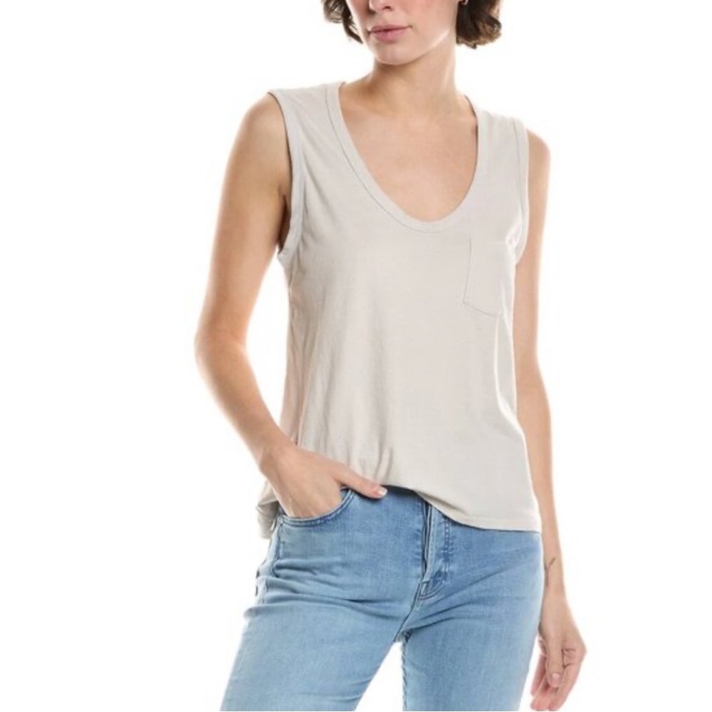 NWT Standard James Perse Pocket Tank Top in SALT Size 1 or Small